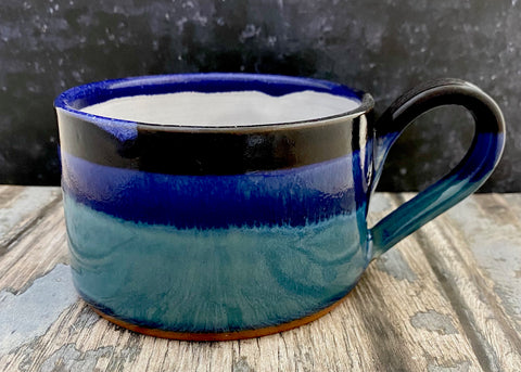 Large Flat Sided Mug - Ocean Spray