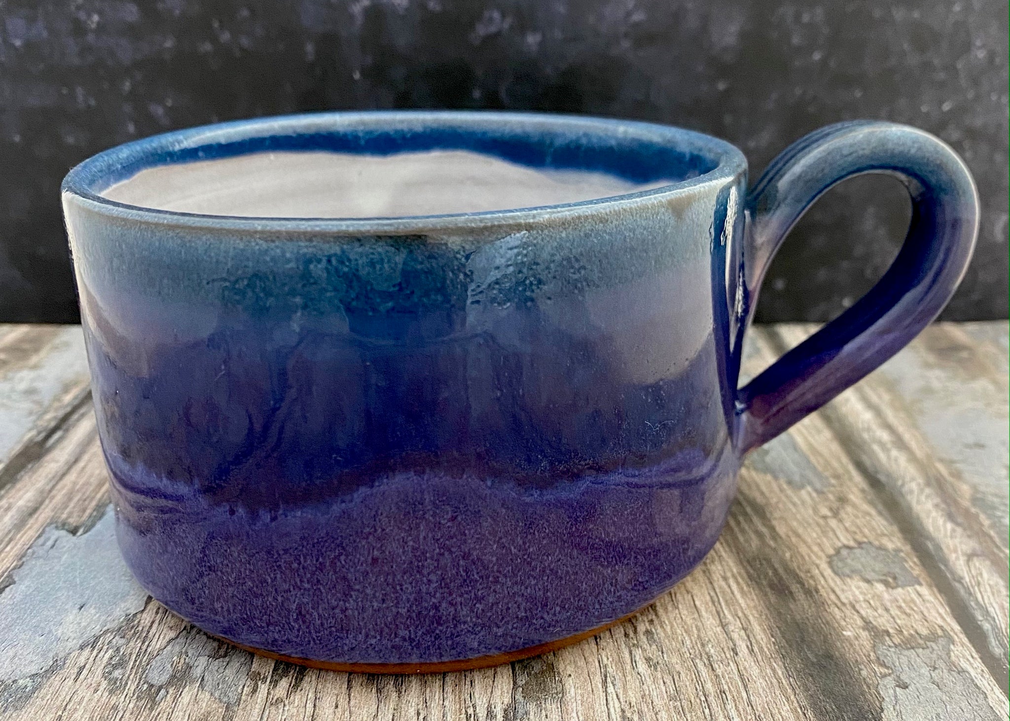 Large Flat Sided Mug - Highland Heather