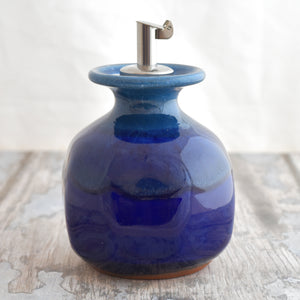 Small Olive Oil Decanter - Deep Sea Blue