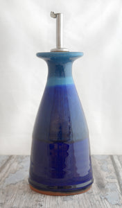 Large Olive Oil Cone Decanter - Deep Sea Blue