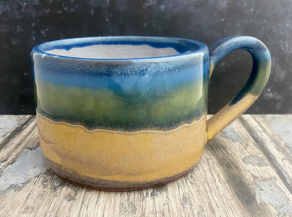 Large Flat Sided Mug - Summer Tide