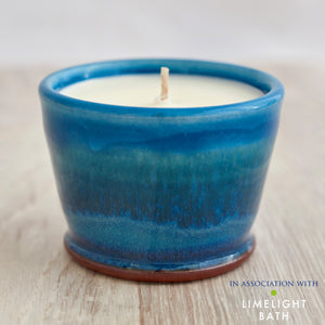 Cedar and Thyme Scented Candle - Aqua Marine