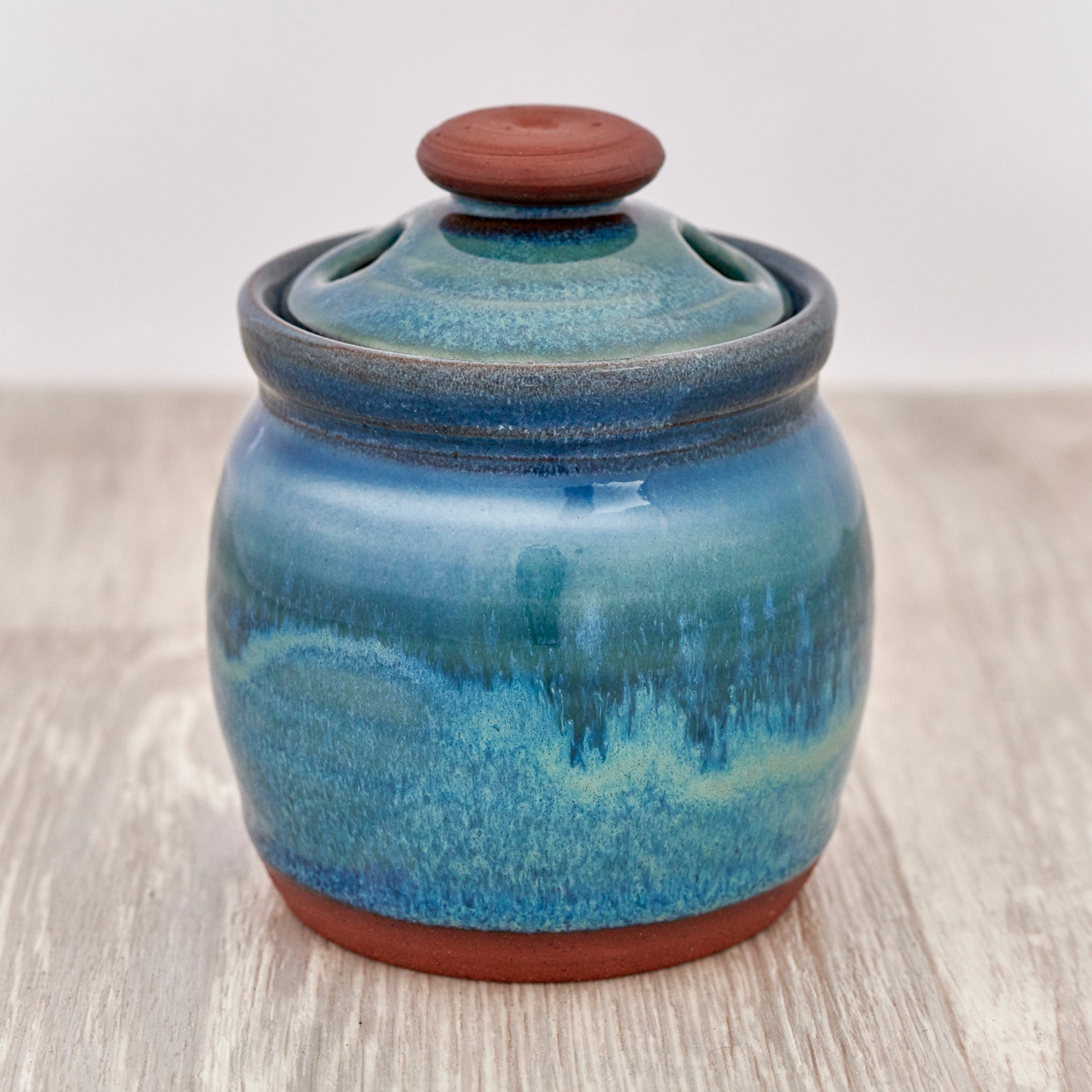 Garlic Pot - Aqua Marine