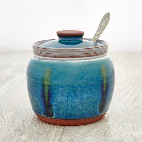 Sugar Pot - Peacock Feather