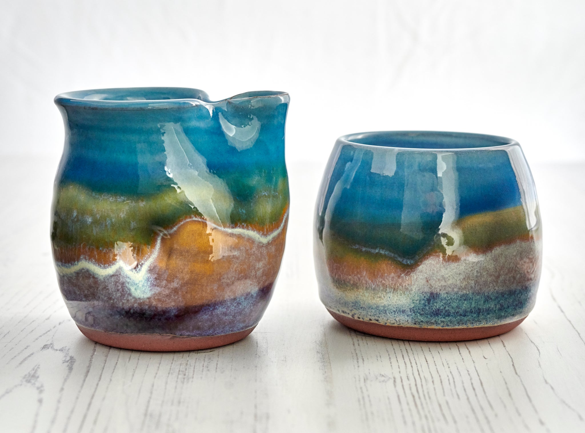 The Stewart Whisky Water Jug and Whisky Tumbler Set - Summer Tide